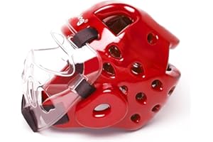 TuToing Kids Adults Karate Headgear with Face Shield, MMA Martial Arts Headgear Boxing Soft Helmet Taekwondo Sparring Head Gear