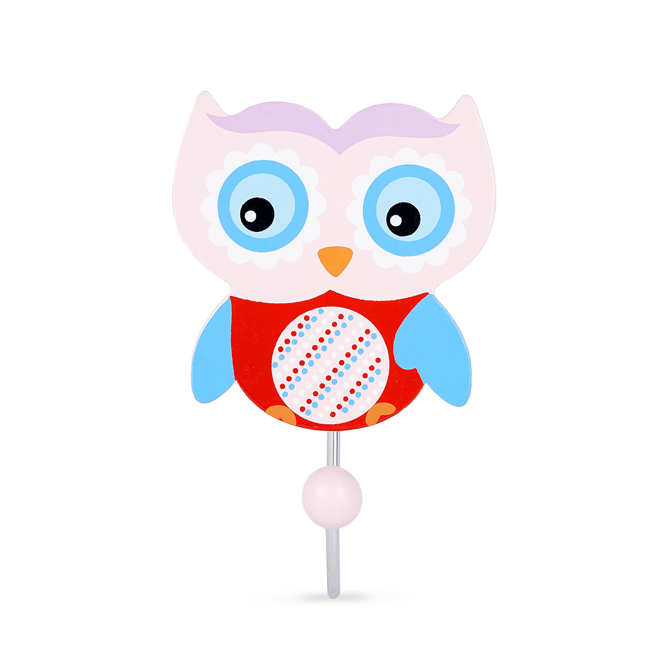 Mousehouse Gifts - Charming Owl Wall Hook, Wooden Coat Peg for Children's Bedroom Decor (Owl)