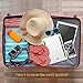 Terresa Lighted Travel Makeup Mirror, Round 1x/7x Magnifying Mirror, Portable Battery Operated for Hand Held, Compact Mirror with LED Lights for Beauty Cosmetic Camping (LED Lighted Makeup Mirror)