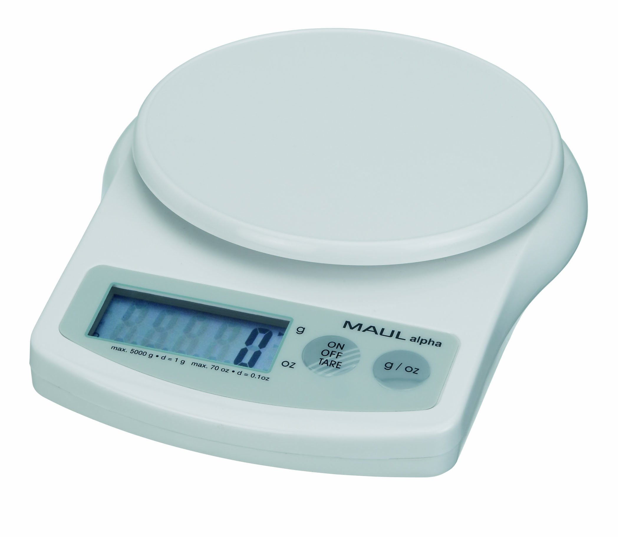 Maul 1645002 Letter Scales MAULalpha with Battery 5,000 g, White
