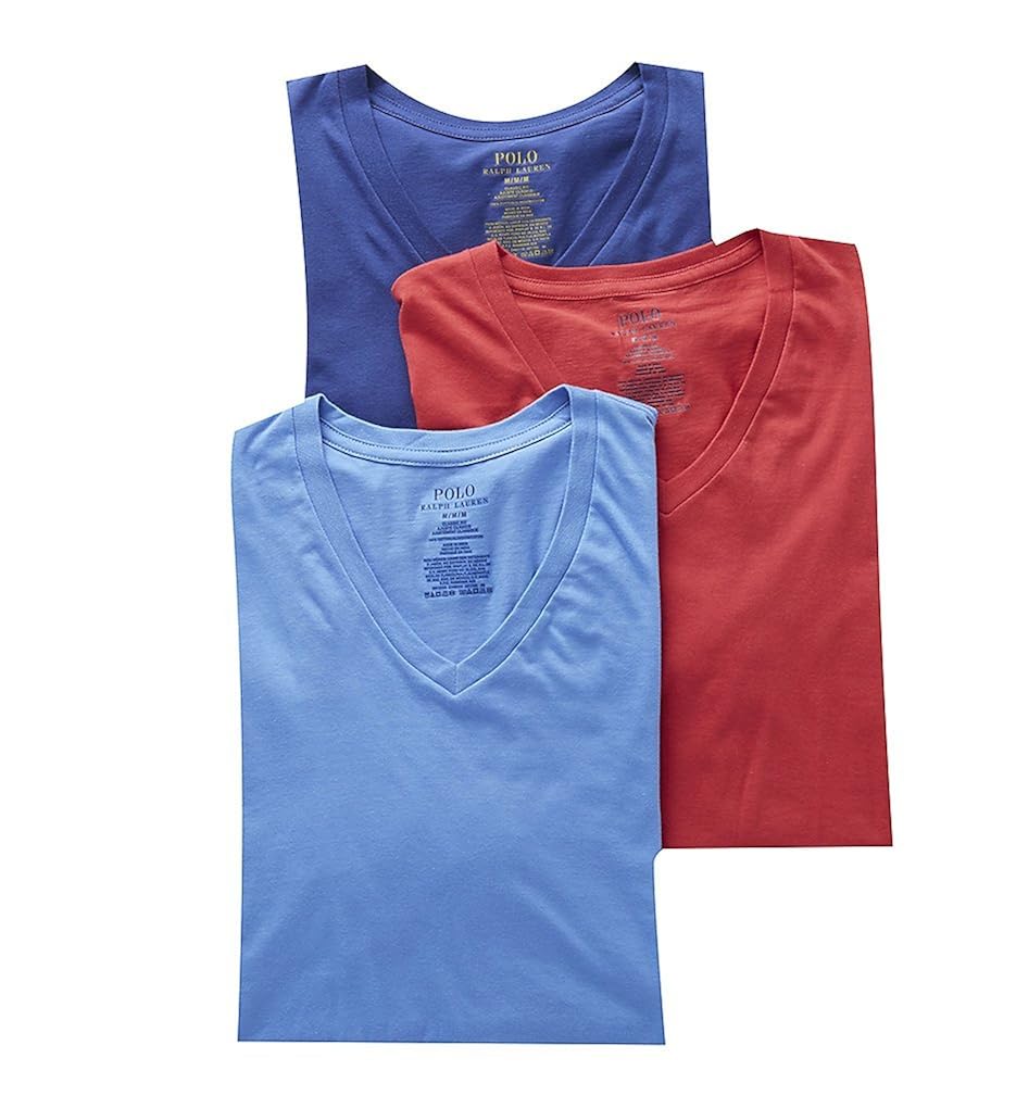 Polo Ralph Lauren Mens Classic VNeck Undershirts 3Pack Underwear