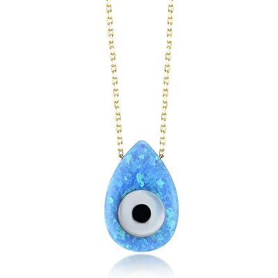 Buy GELIN 14k Solid Gold Opal Evil Eye 