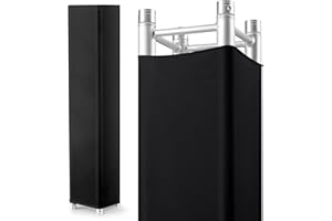 Hahafelt 2 Pcs Black Truss Cover Fits 8.2 ft x 12 in Box Truss Scrim Elastic Fabric Seamless Integration Easy Installation Pull over Truss Sleeves