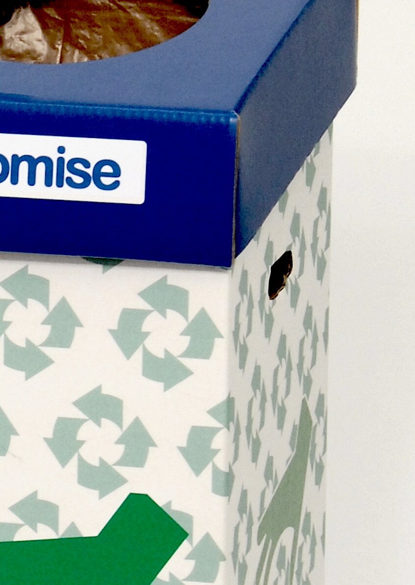 Acorn Tough Office Twin Recycling Bin Customisable with 8 Supplied Labels, 2 x 95 Litres Bin Units - Image 4