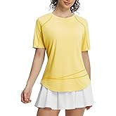 baleaf Women's Short Sleeve Sun Protection Shirts Moisture Wicking Quick Dry Workout Top for Hiking Running UPF 50+