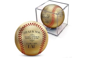 MAKEABALL Father's Day Baseball with Display Cube! | Choose from Custom with Pictures or Non-Custom | Best Personalized Photo Baseball | World’s Best, 1 Dad, Husband, Grandpa or First
