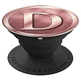 D Monogram Elegant Rose Gold Initial Letter D