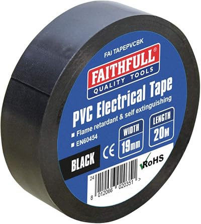 Faithfull PVC Electrical Tape Black 19mm x 20m