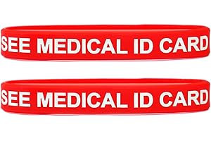 SayitBands 2 Pack of Medical Alert Wristband Bracelets in 12 Options