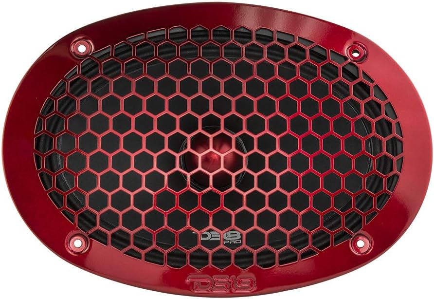 DS18 PRO-X694 BM Loudspeaker, 6x9, Midrange, Red Aluminum Bullet, 400W Max, 200W RMS, 4 Ohms - Image 3