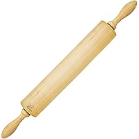 K BASIX Classic Wood Rolling Pin , Non-Stick Rolling Pin for Baking , Professional Dough Roller, Used by Bakers & Cooks…