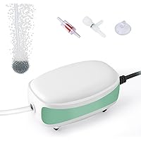 FEDOUR Aquarium Air Pump,1 Outlet Whisper Adjustable Fish Tank Aerator, Quiet Oxygen Pump with Accessories