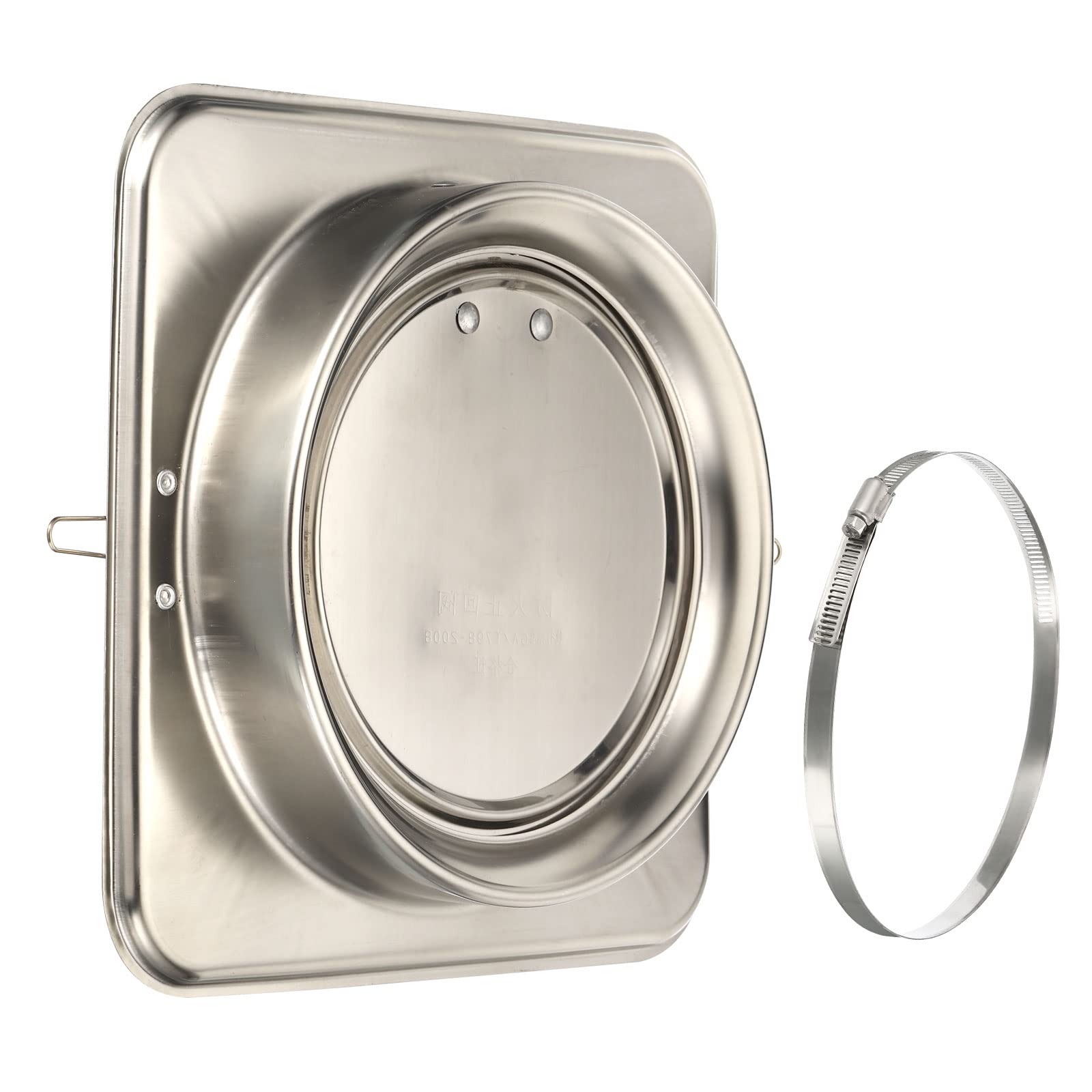 Photo 1 of PATIKIL 7" Backdraft Damper with Ducting Hose Clamp, 1 Set Stainless Steel Flexible Airflow Insert Backflow Preventer Draft Blocker for Kitchen Bathroom