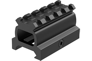 Feyachi Picatinny Rail Riser Mount, 0.75"/0.83"/0.95"/1" High,3 Slots/5 Slots Riser Mount for Red Dot Sight