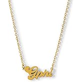 Sorority Shop Gamma Phi Beta Necklace — Retro Font Design with 18K Gold Plating, Gamma Phi Beta Gifts for Women