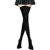 Chalier Thigh High Socks for Women Over the Knee High Socks Stockings Leg Warmers for Daily Wear Cosplay