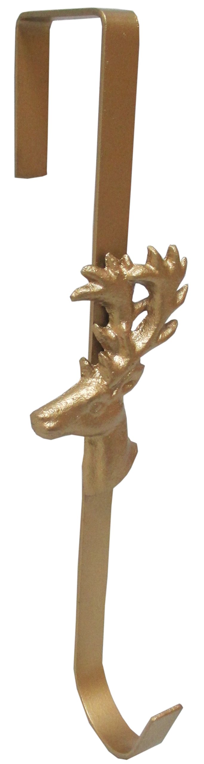 Christmas Concepts® 290 mm (11.4") Christmas Metal Wreath Hanger - Gold Reindeer Design