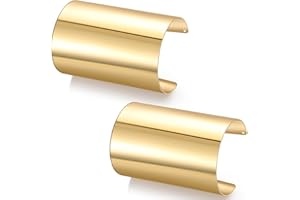 WAINIS 2 Pcs Cuff Bangle Bracelets for Women Open Wide Bracelets Gold Silver Wrist Cuff Wrap Bracelet Adjustable Jewelry Gift