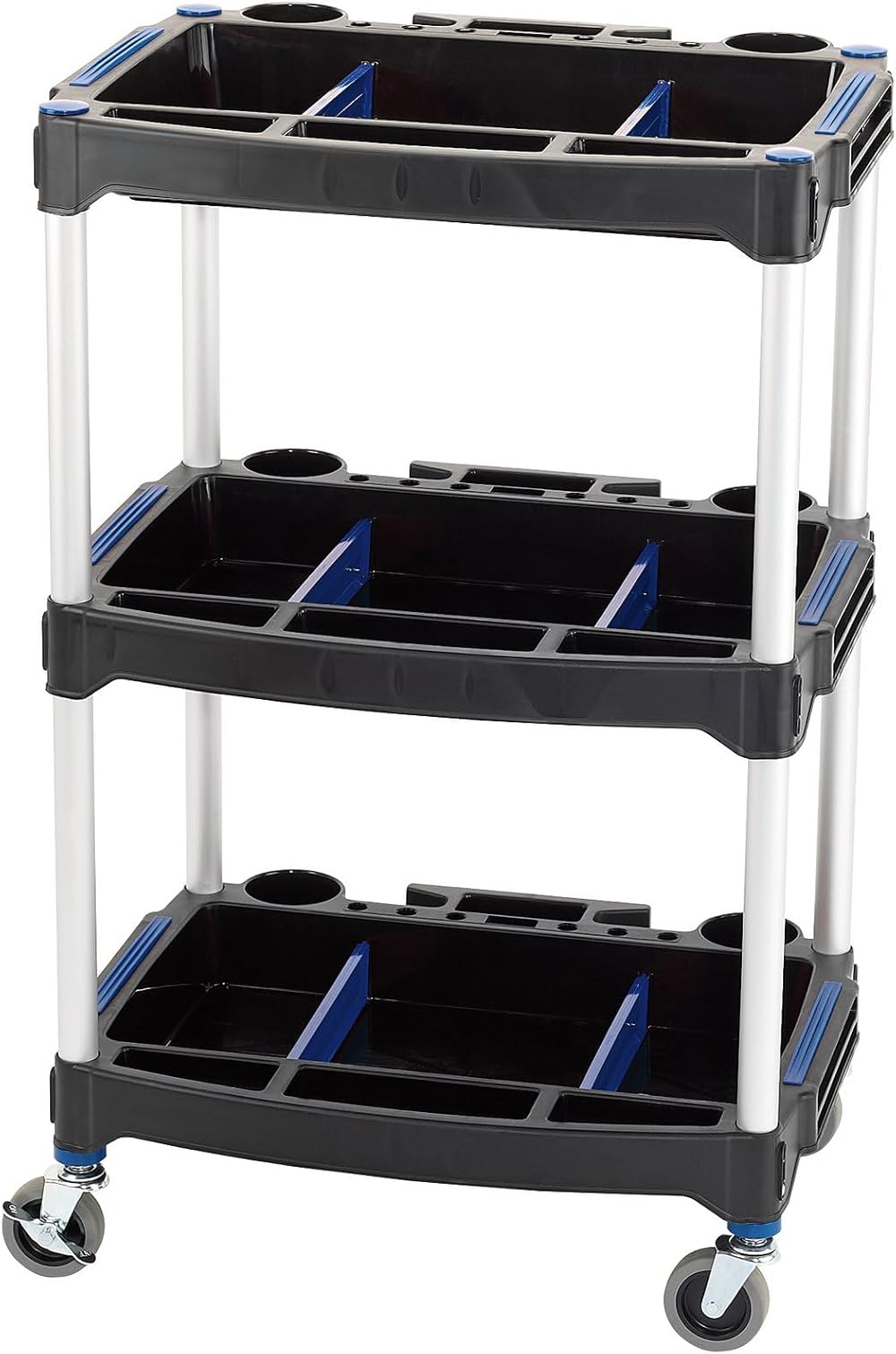 Draper 04612 3-Tier Workshop Trolley with Lockable Wheels & Dividers