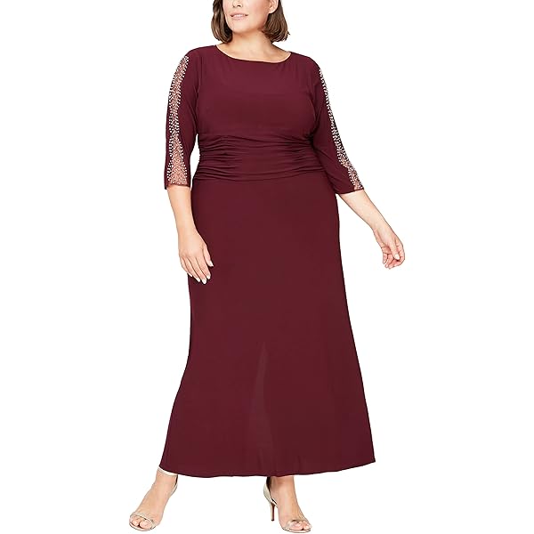 Amazon.com: Alex Evenings womens Plus-size Long With Scalloped Trim Special Occasion  Dress, Wedgewood, 14 Plus : Clothing, Shoes & Jewelry
