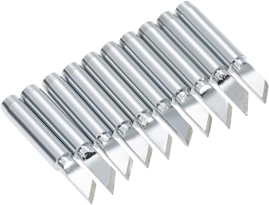KKmoon 10PCS Soldering Iron Tips Replacement Solder Tip Lead-free Screwdriver Iron Tip 900M-T-K for Hakko 936 Soldering Rework Station Tool Kit