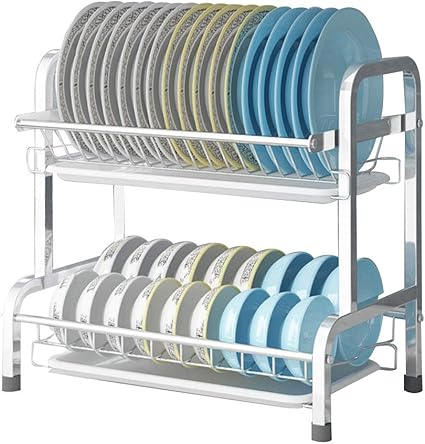 Estante para Secar, Estante para Platos de Acero Inoxidable de Nivel 2