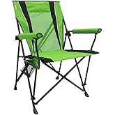 Kijaro Enjoy Versatile Folding Sports, Outdoor Chair & Lawn Chair, Dual Lock Feature, Ireland Green (Hard Arm)