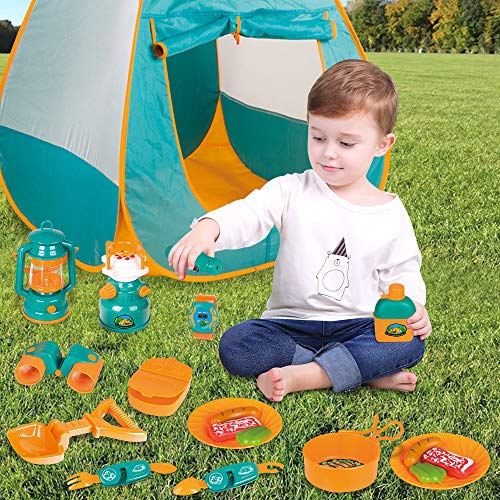 Kids Camping Set with Tent, Kids Play Tent, Camping Gear Toy with