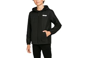 DKNY Boys Fleece Jacket - Water and Wind Resistant Polar Fleece Lined Boys Windbreaker Jacket - Cozy Outerwear Kids Jackets