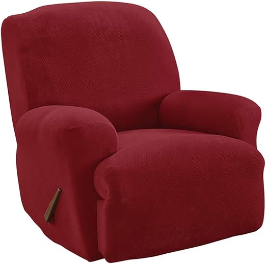 Amazon Com Surefit Stretch Pique Recliner Slipcover Garnet