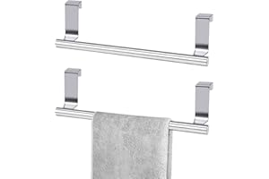 Cabinet Door Towel Bar, Dish Towel Rack for Cabinet, Stainless Steel Kitchen Towel Holder, Over The Door Hand Towel Hanger fo