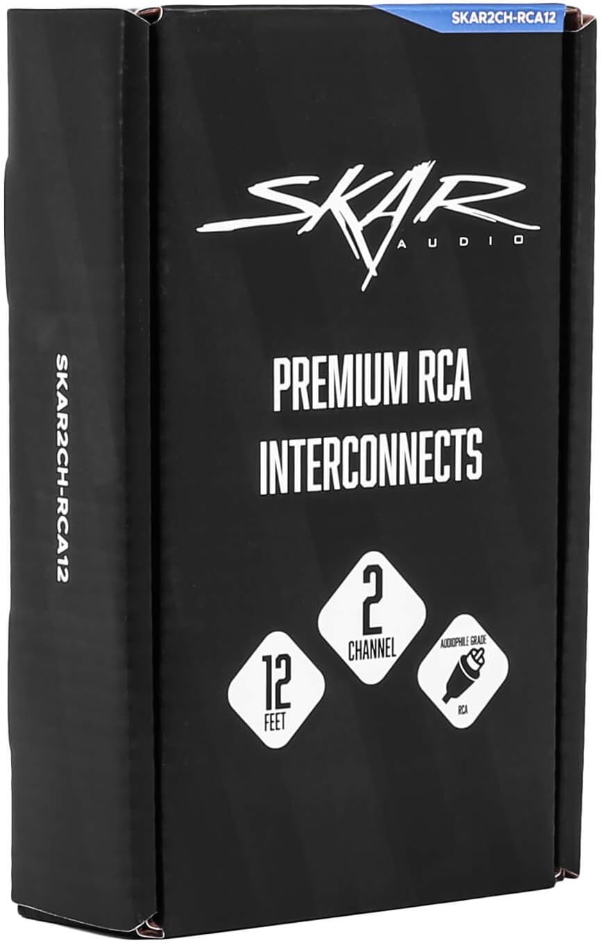 Skar Audio 17-Foot 2-Channel Twisted Pair RCA Interconnect Cable - SKAR2CH-RCA17