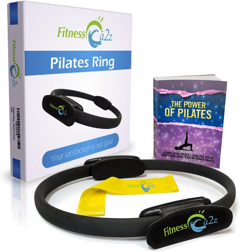 Pilates Ring - PILATES PACKAGE Includes: Fitness Magic Circle + Resistance Band + Ebook + 3 Years Guarantee