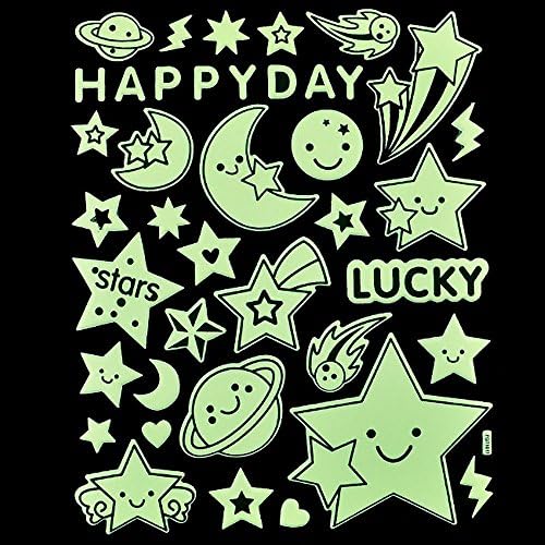 New set Glow In the Dark Universe Moon Star Planet Stickers for Home Bedroom Wall D?cor set14