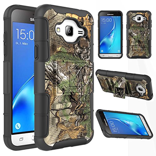 Galaxy J3 Case, Galaxy Sky/J3 V/Sol/Amp Prime/Express Prime Case,EC™ Hybrid Dual Layers Armor Holster Case with Kickstand + Locking Belt Swivel Clip for Samsung Galaxy J3 2016 (Camouflage)