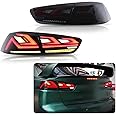 inginuity time LED Tail Lights For Mitsubishi Lancer & Lancer EVO 2008-2017 With Start Up Animation DRL Brake Sequential Turn Signal Rear Lamps Assembly (Smoke)