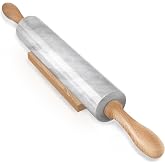 Koville Marble Rolling Pin, Non-Stick African Stone Polished Dough Roller, Pasta, Dumpling, Ravioli, Fondant, Pie Crust, Kitchen Baking Pastry Tools