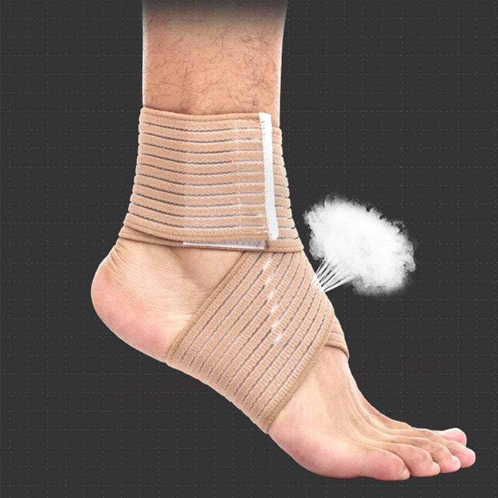 2PCS Ankle Support, Adjustable Ankle Brace Breathable Elastic & Comfortable, 1 Size Fits all, Prevention Sport Fitness Chronic Ankle Strain, Sprains Fatigue, Foot Ankle Bandage Guard Band(B-Beige) : Sports & Outdoors