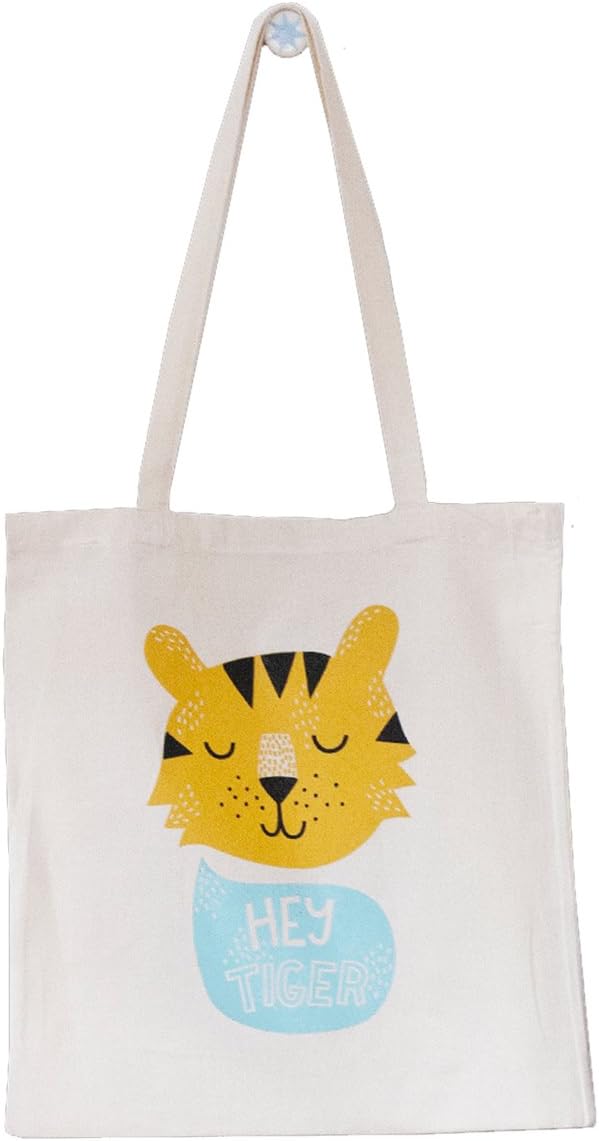 Michelle Carlslund Illustration 178 Hey Tiger/Fair Trade Organic Cotton Tote Bag 38 x 0.5 x 42 cm Orange