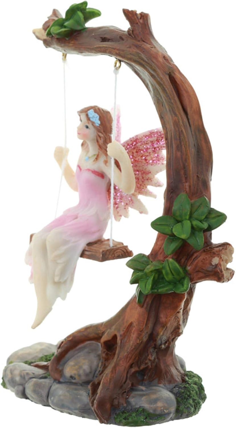 Flower Fairy Swing Figurine, Pink, 14cm - Image 5