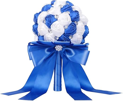 Amazon Com True Love Gift Wedding Bride Bouquet Royal Blue And