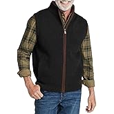 Ryannology Mens Sweater Vest Zip up Casual Sleeveless Cardigan Knitted Stand Collar Regular Fit Jacket with Pockets