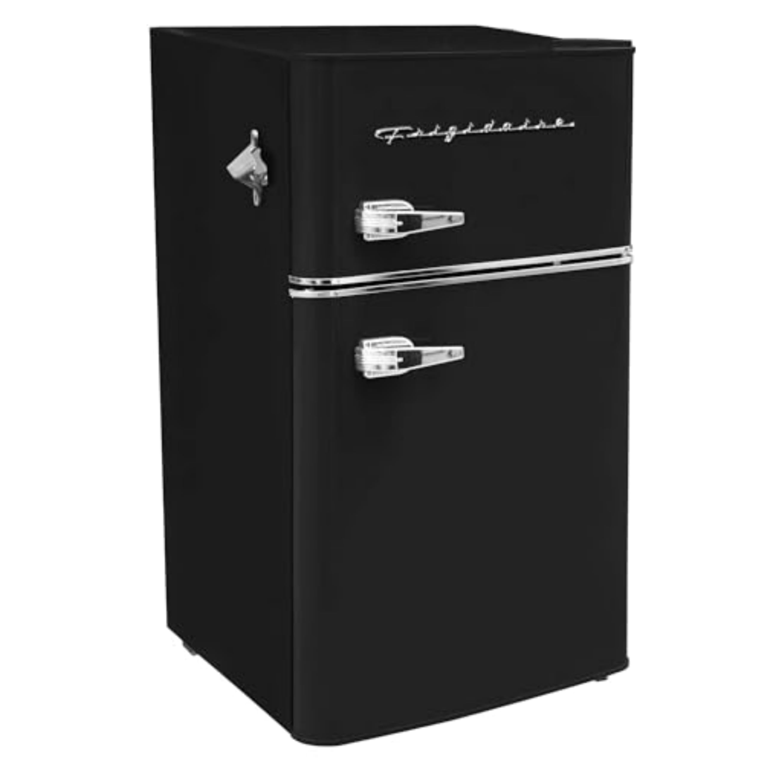 Photo 1 of *Minor damage* Frigidaire EFR840 Retro Mini Fridge with Freezer & Side Bottle Opener - Small 2 Door Refrigerator for Office Bar or College Dorm Room - 3.2 Cu Ft, Black