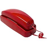 Med-Pat T4-R Trimline Telephone, Red | Full-Featured, Super Bright Ring Light Indicator, Clear Ear Sound w/ Full Range Volume Control