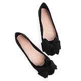 Hee grand Bowknot Flats for Women Classic Round Toe