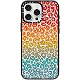 CASETiFY Compact Case for iPhone 16 Pro Max [Lightweight / 4 ft. 2X Military Grade Drop Protection/Slim] - Cheeky Cheetah Vibrant Rainbow - Clear Black