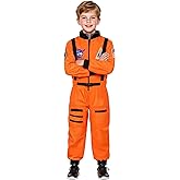 Dormstop Astronaut Costume for Kid Boy Space Jumpsuit Space Outfit Pretend Dress up 3-12Years