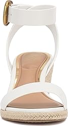 Vince Camuto Women's Felia Wedge Sandal, Bianco, 9