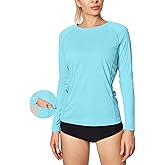 IUGA Rash Guard for Women UPF 50+ SPF UV Protection Long Sleeve Workout Tops with Pockets Dry Fit Hiking Swim Shirt
