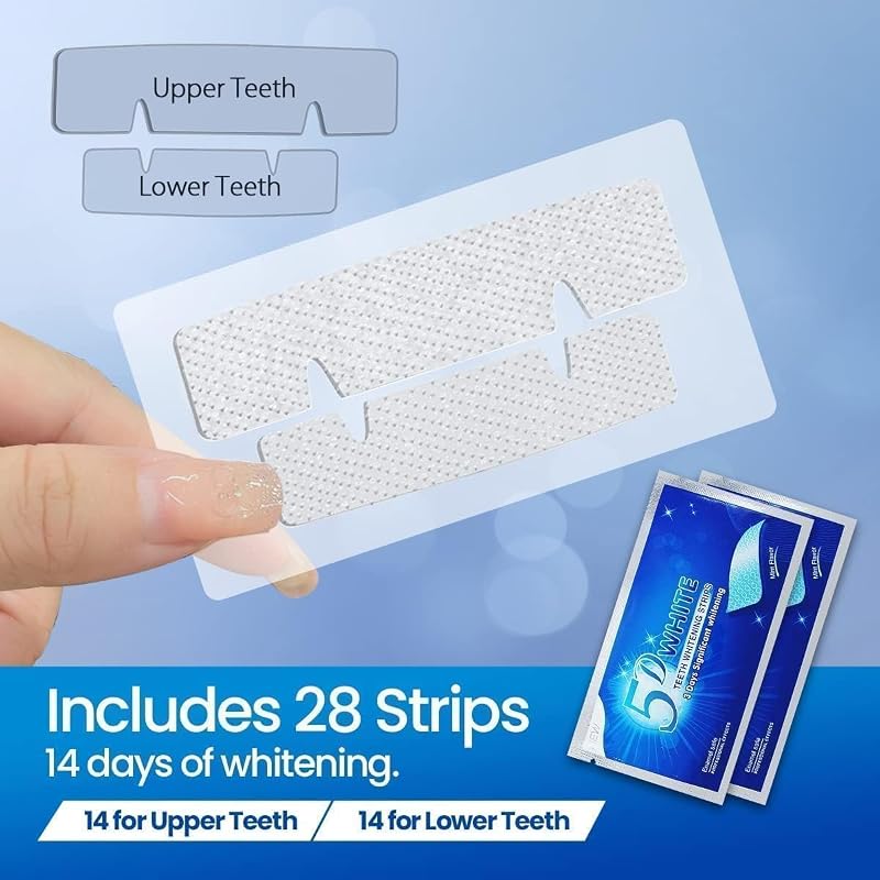 tiras blanqueadoras dientes blanqueador dental - blanqueadores dentales teeth 28 Piezas whitening strips dientes 14 Tratamientos blanqueamiento dental blancos Seguro para Esmalte Refresca Respiración — foto 6 de 7